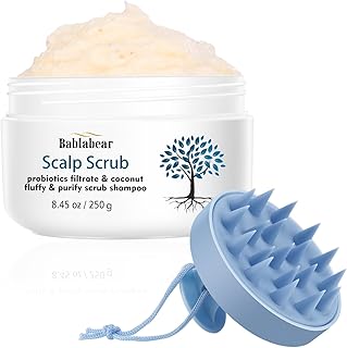 Bablabear Scalp Exfoliator Scrub,Itchy Scalp Treatment for Dandruff, No Sulfate Hair Scrub To Soothe a Dry, Flaky,Scalp,Re...