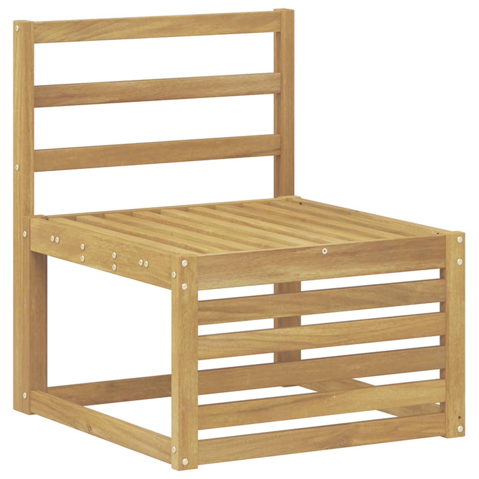 Outdoor-Sofagarnitur 5 pcs Weiß Massivholz Akazie wetterfestes Möbelset mit Latten-Design Sitzgruppe für Garten Terrasse Patio mit bequemer Rückenlehne und praktischer Armlehne