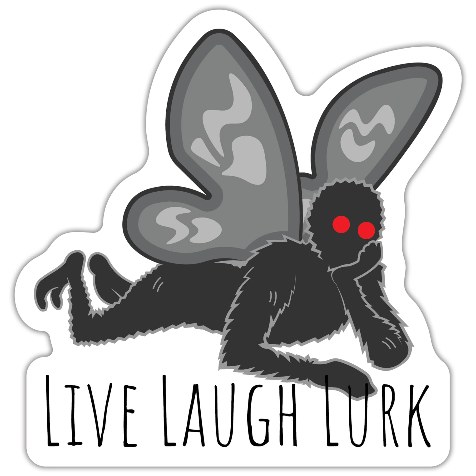 Calcomanías de Cryptid Mothman y Bigfoot para personalizar tu coche, portátiles o tazas
