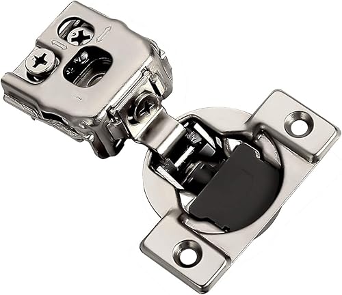 Miniatura 8 de ANGSTROM Paquete de 2 bisagras de gabinete con marco frontal, cierre suave de 105 grados, ajustable en 3D (superposición de 12 pulgada)