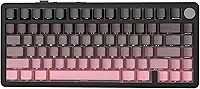 ATTACK SHARK X85 Teclado mecânico para jogos sem fio 75% Gasket com botão,BT5.0/2.4G/USB-C,acolchoamento de cinco camadas,RGB,5000mAh,troca a quente,teclas com impressão lateral (Blackberry)
