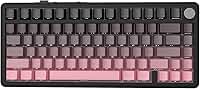 ATTACK SHARK X85 Teclado mecânico para jogos sem fio 75% Gasket com botão,BT5.0/2.4G/USB-C,acolchoamento de cinco camadas,RGB,5000mAh,troca a quente,teclas com impressão lateral (Blackberry)