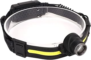 Ultra Bright LED Headlamp, USB Rechargeable Sensing COB Zoom Main Lamp Headband Flashlight, Camping Accessories Gear