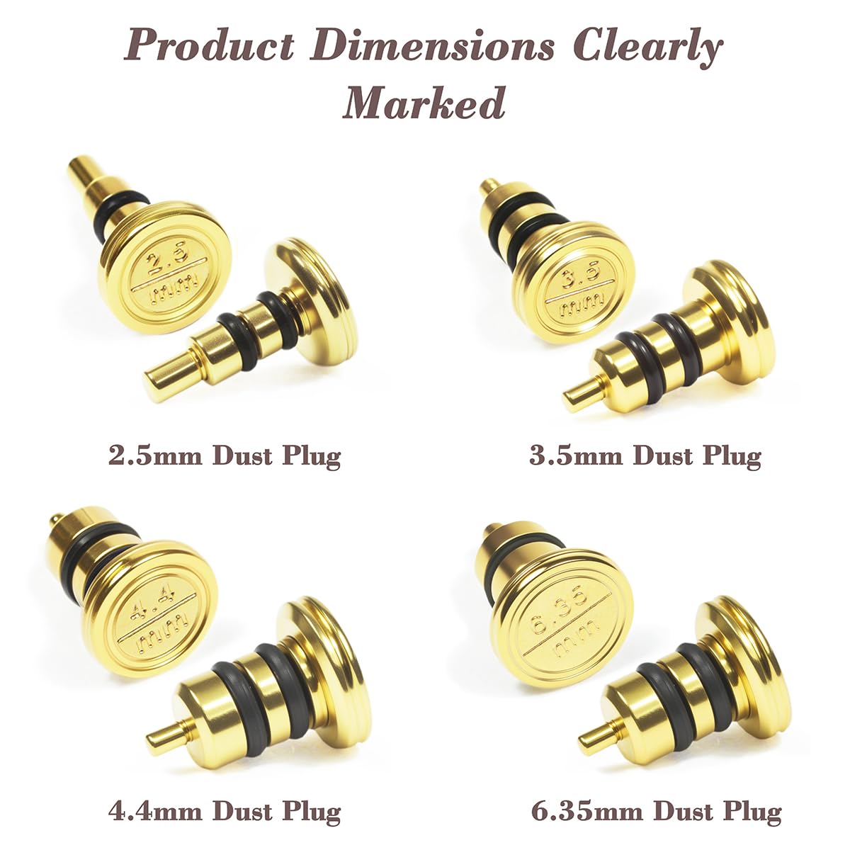 Bouchons anti-poussière jack audio 4,4 mm 3,5 mm, double anneau d'étanchéité en silicone, compatible avec les lecteurs MP3 MP4 dotés de ports de 3,5 mm/4,4 mm, amplificateur DAC, amplificateur de