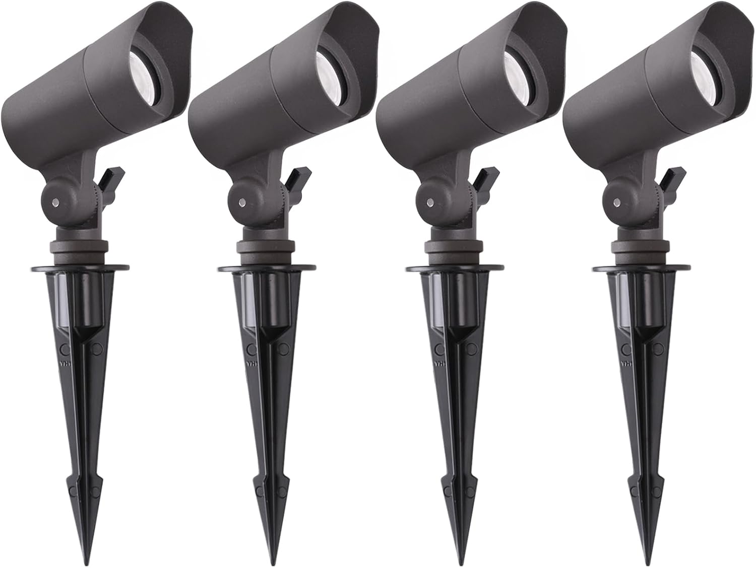 E ENERGETIC LIGHTING LED Landscape Lights with Connectors, 12V Low Voltage, Warm White 3000k, 4W, 175LM, Outdoor Waterproof Garden Pathway Lights Wall Tree Flag Spotlights with Spike Stand, 4 Pack E ENERGETIC LIGHTING LED Landscape Lights with Connectors, 12V Low Voltage, Warm White 3000k, 4W, 175LM, Outdoor Waterproof Garden Pathway Lights Wall Tree Flag Spotlights with Spike Stand, 4 Pack