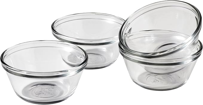 Set de 4 vasos medidores de vidrio 6 onzas miniatura 5