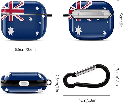 Miniatura 9 de Funda protectora para auriculares Bluetooth de cuerpo completo con bandera de Guatemala para AirPods 3, funda para auriculares con llavero