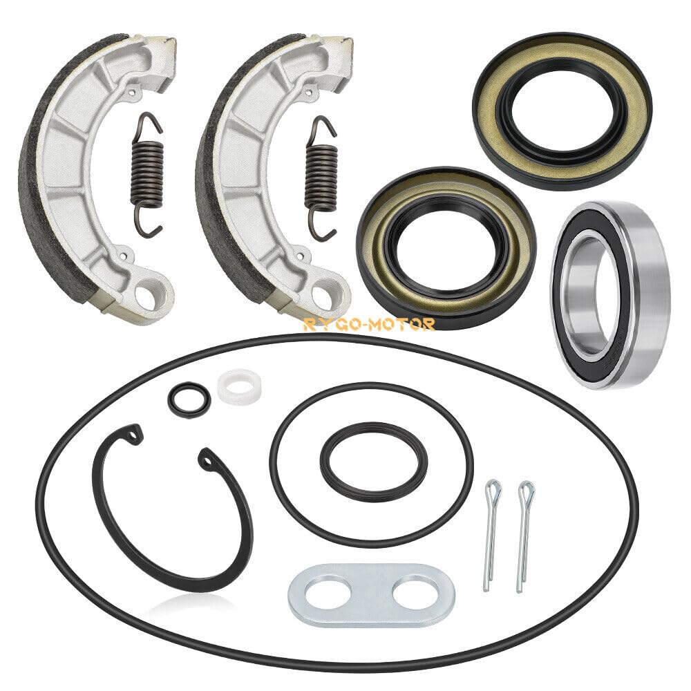 Replace Parts & Accessories ATV&UTV for Rear Brake Drum Bearing Seals Shoes Pin Kits for Honda Rancher 420 TRX420 07-13 Model-7ZX8-3414