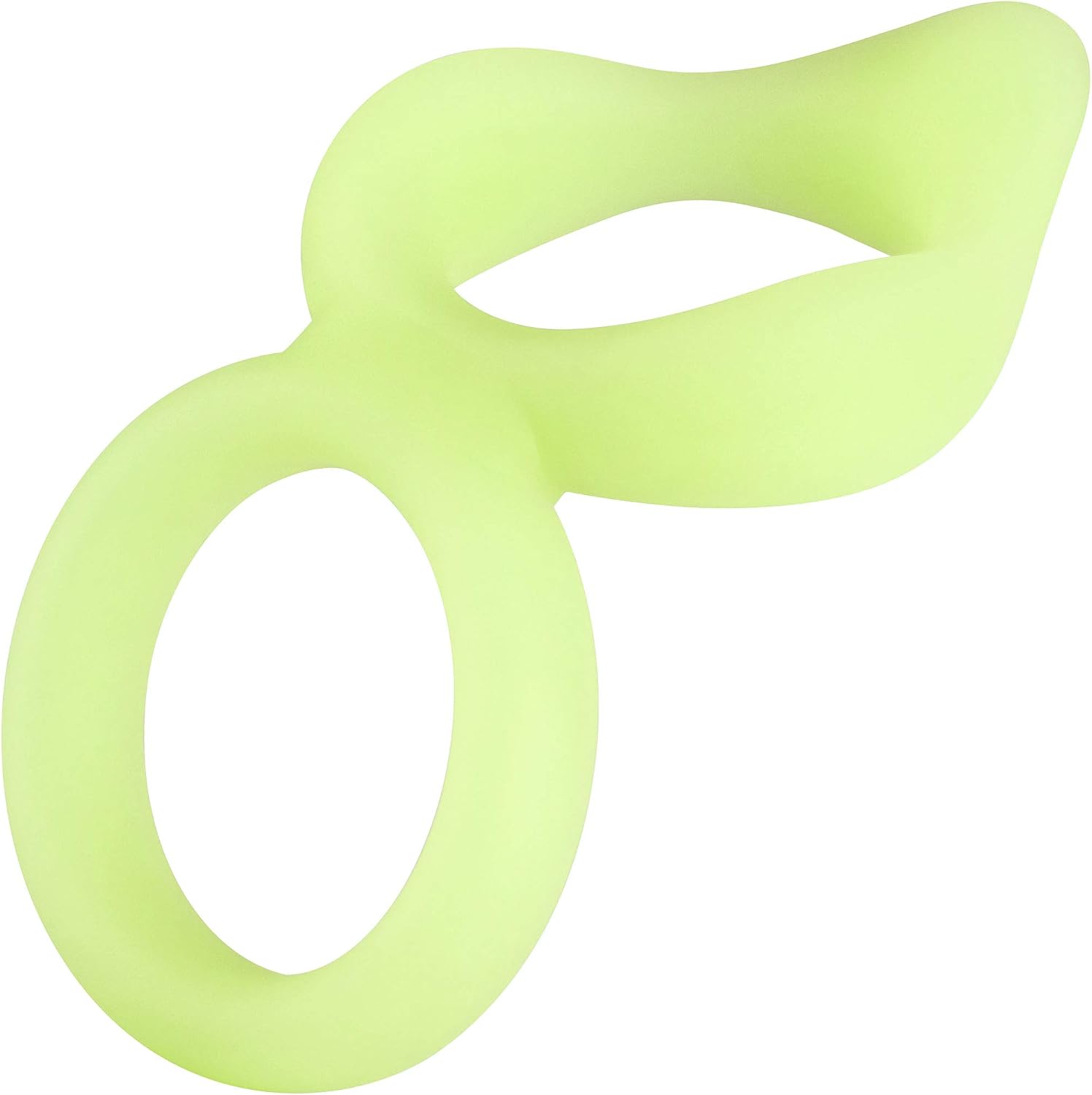 Forto F-88 Glow in The Dark Cock Ring Sex Toys for Men for Erection Enhancement - 100% Liquid Silicone Cock and Ball Ring with Upper Tip for Partner's Stimulation - Double Penis Cockring Adult Sex Toy