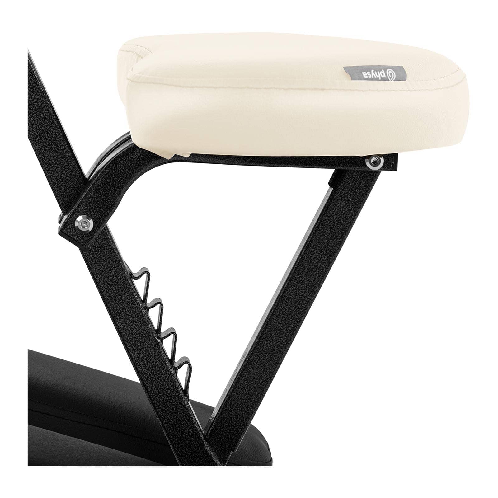 Physa Silla de Masaje Portátil Sillón de Cosmética Physa Montpellier Beige (Estructura de Acero, Tapicería en PVC, hasta 160 kg, Beis)
