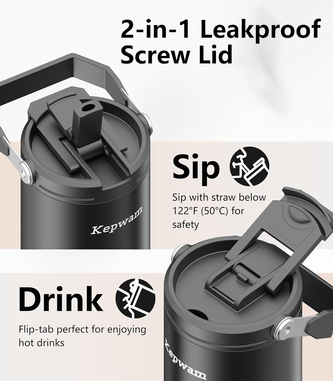 Kepwam T3 Self-Heating Travel Mug 20oz, Temperature-Controlled Coffee Warmer Mug, Smart Travel Coffee Mug Keep Coffee Drinks Hot, Heated Mug Great for Driver Outdoor Fits Car Cup Holders - Image 5