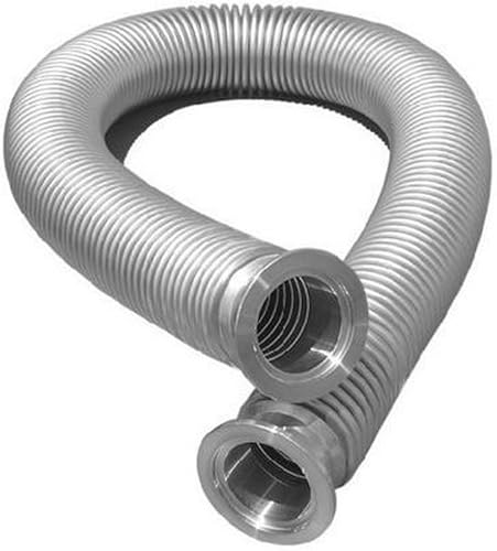 Vista 3 de Manguera de fuelle de metal KF-25, tamaño de brida ISO-KF NW-25, acero inoxidable 304, tubo de fuelle corrugado al vacío (78.740 in/78.74 pulgadas)