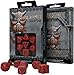 Dwarven Role Playing Game Dice, Red - Black (Set of 7 Dice)