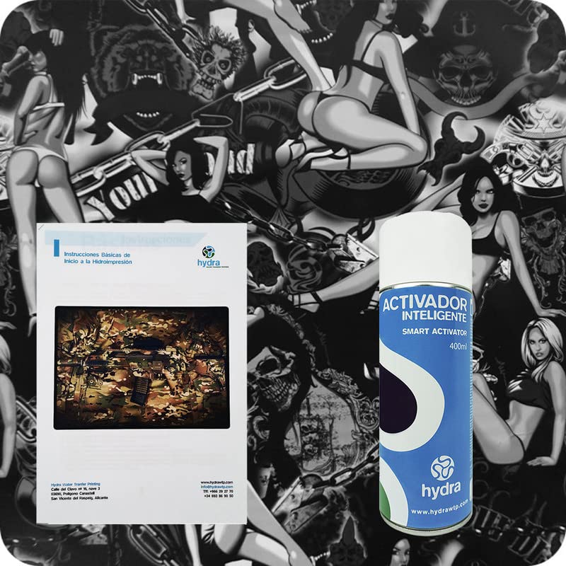 BASIC Kit Hydro Dipping Kit Hydrographie: Activateur Spray 400ml + Instructions + Film Hydrographique. Mesures: Largueur: 100cm. Longuer: 100cm (HOT-114)