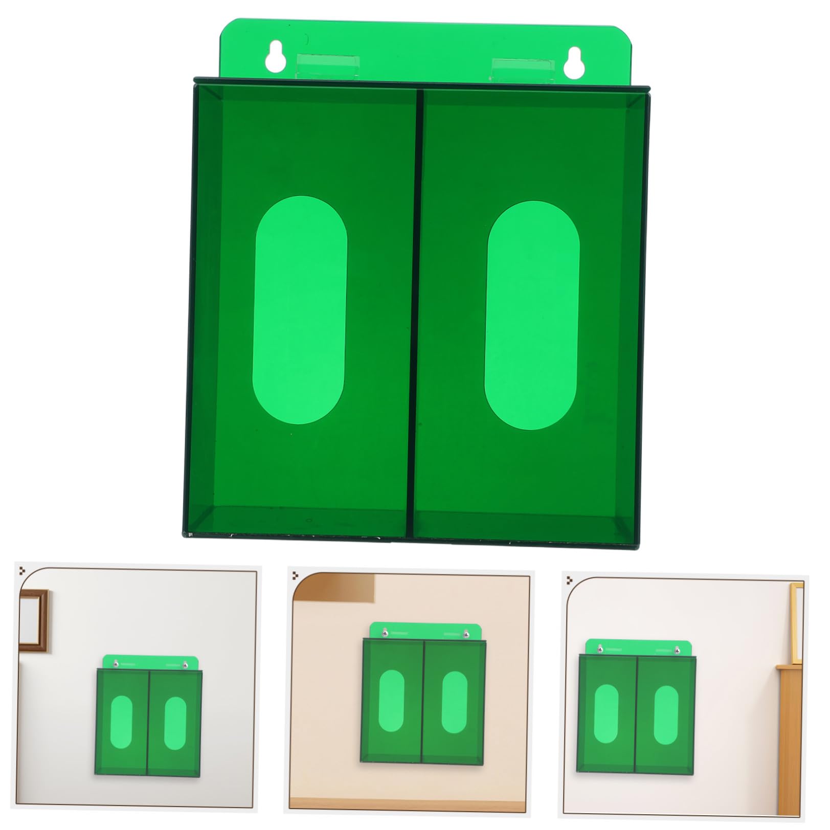 Zerodeko Porta Mascherine in Acrilico con Supporto per Guanti Contenitore Salvaspazio e Resistente per Organizzazione Efficiente da Muro