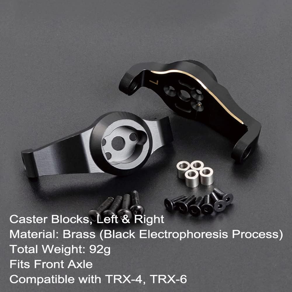 TRX4 TRX6 Brass Weight System Black Coating Portal Axle Housing Upgrade Parts for 1/10 RC Crawler (C)