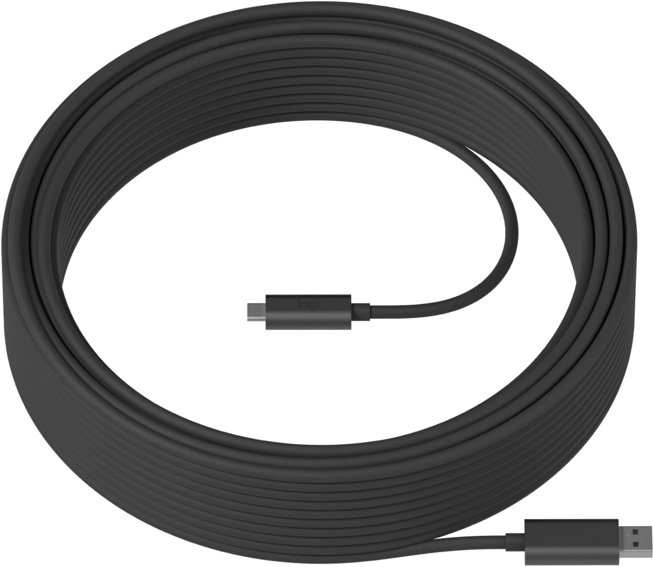 Logitech 939-001799 Strong USB Cable (10m) Extended-Length SuperSpeed USB 3.1Gen 2 10Gbps Cable, Active Optical Cable, Plenum Rated – Graphite (Renewed)