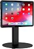 قم بتركيبه! حامل عالمي للأجهزة اللوحية مع إمالة، حامل كشك iPad POS للبيع بالتجزئة مضاد للسرقة، يناسب الأجهزة اللوحية مقاس 9.7 بوصة و13.1 بوصة، 90 دوران و180 إمالة، سعة 20 رطلاً، حامل سطح عمل فولاذي، أسود