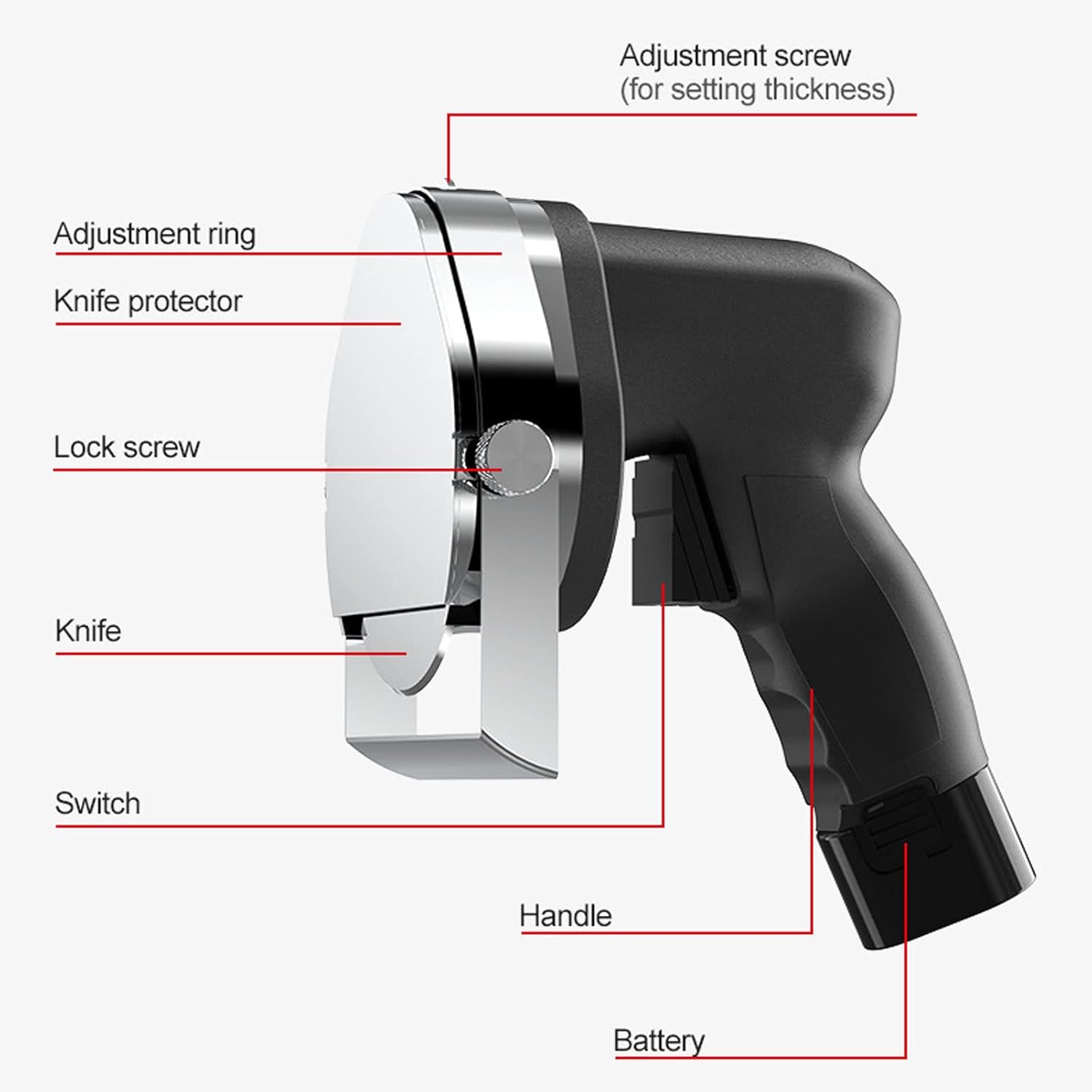 Handheld Turkish Kebab Knife Electric Kebab Slicer, Professional Shawarma Doner Kebab Knife, Stainless Steel Commercial Sliced Meat Cutter Machine