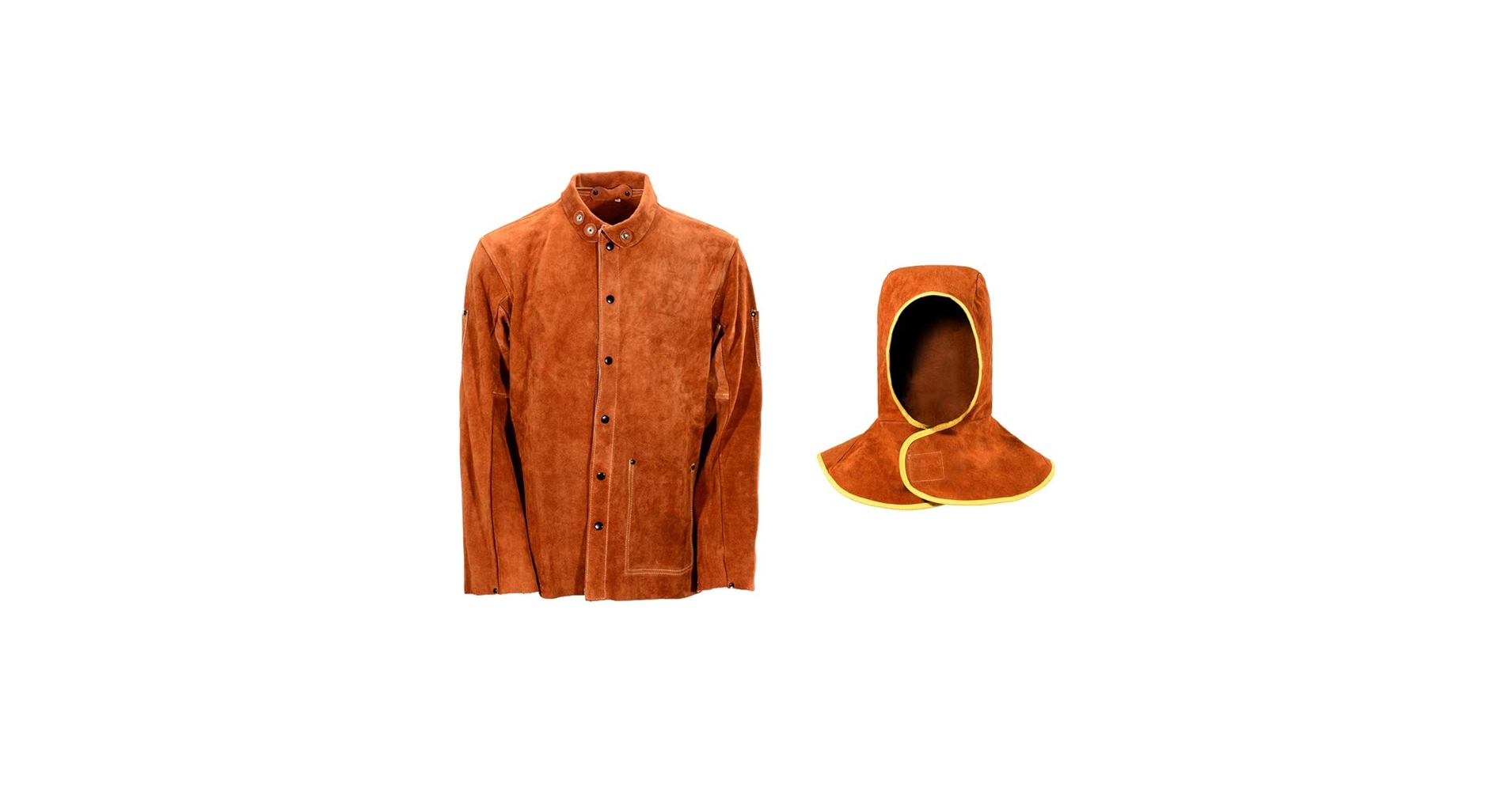 DOWEL  ジャケット Amazon.com: QeeLink Leather Welding Work Jacket with Apron