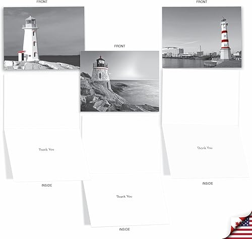 Miniatura 3 de The Best Card Company - 10 tarjetas de agradecimiento con sobres (4 x 5.12 pulgadas) - Moderno para bodas, baby showers, o vacaciones - Juego de