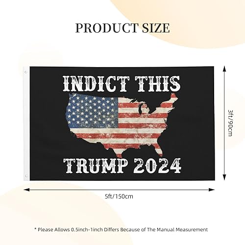 Miniatura 3 de Indica esta bandera de Trump 2024, bandera estética de doble cara para patio de 3 x 5 pies, tapiz de oficina con texto "Indica este Trump 2024"