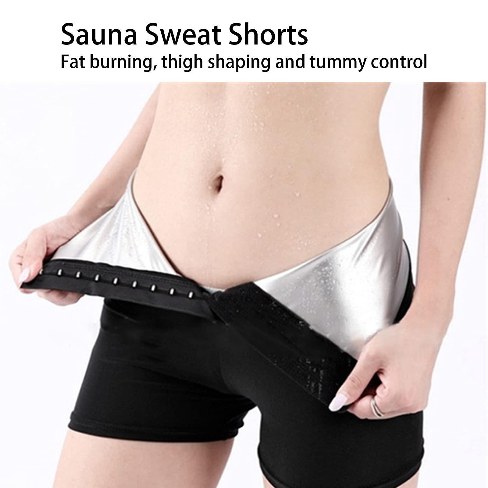 Damskie Spodenki Do Sauny, Neoprenowe Krótkie Spodnie Treningowe - Efekt Spalania Tłuszczu, Do Surfingu, Jogi, Biegania (L/XL)