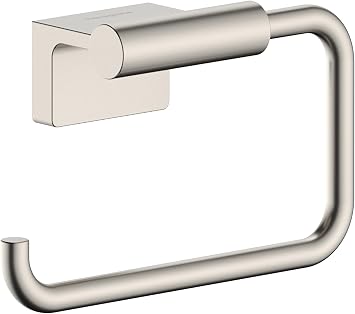 hansgrohe AddStoris S 6-inch Toilet Paper Holder Without Cover in Polished Nickel, 41788830