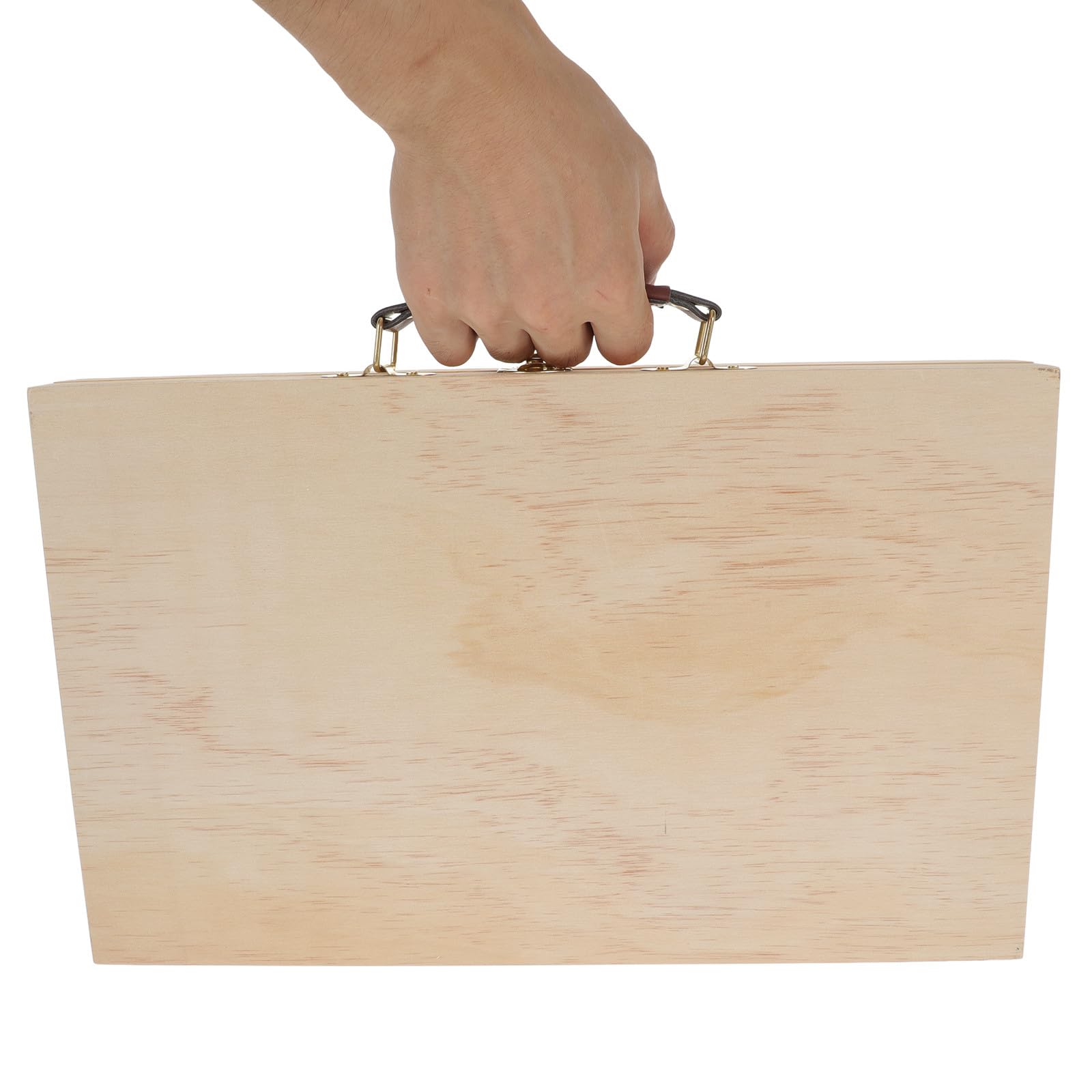 SOLUSTRE Scatola Porta Colori in Legno Portatile e Robusta Maniglia, Valigetta Multifunzione per Uso Quotidiano e Organizzazione Artistica