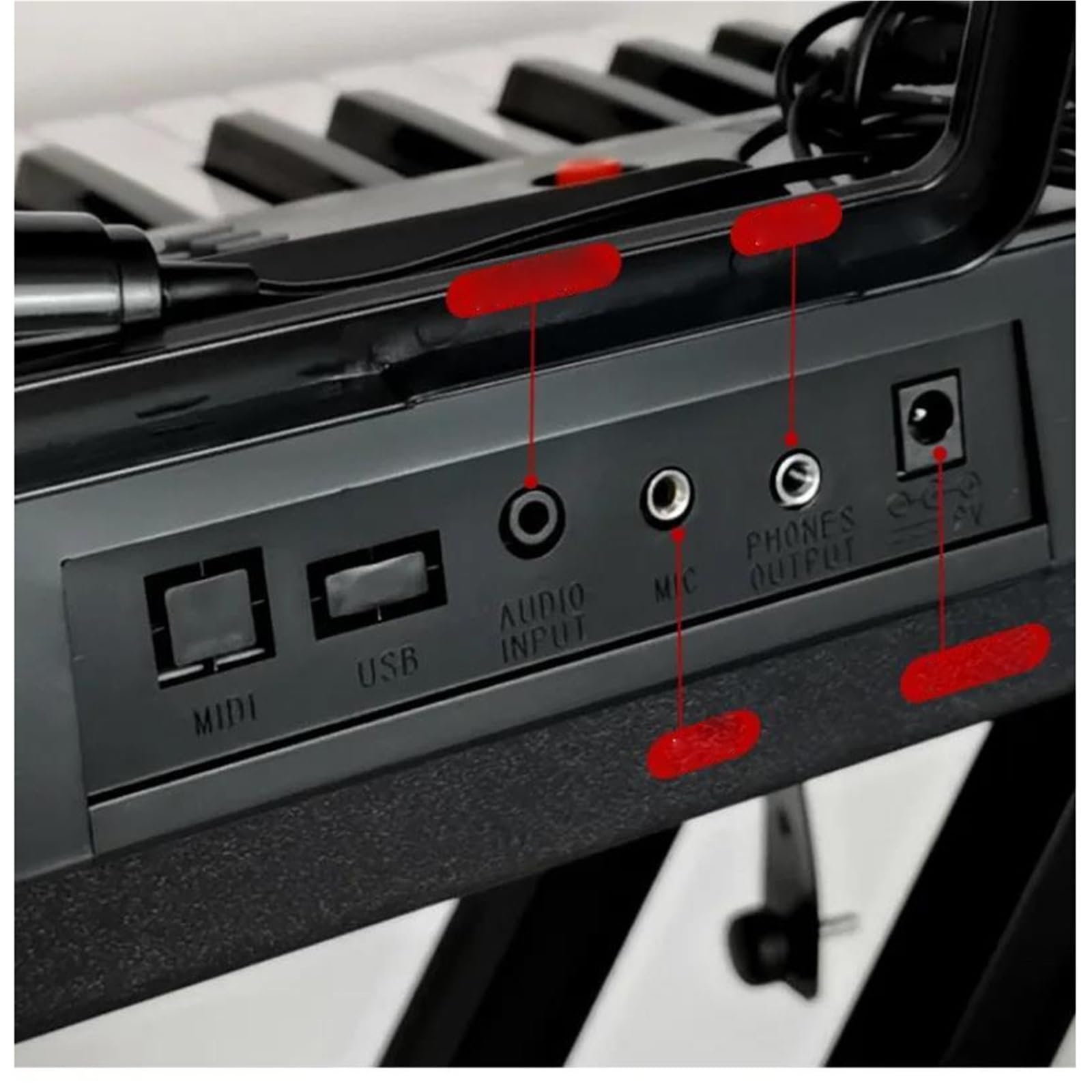 Tastiera Per Pianoforte Elettronico A 61 Tasti Strumento Musicale Professionale(Pink)