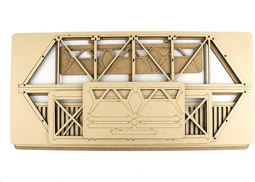 Miniatura 7 de War World Scenics Puente de viga ferroviaria de bajo detalle de una sola vía 15.748 in - Diorama ferroviario modelo OOHO
