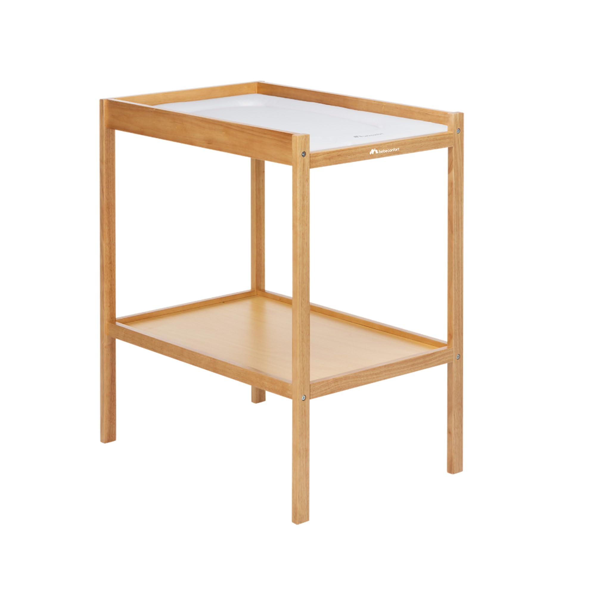 Bebeconfort Daisy, Fasciatoio Neonato, 0-12 mesi (11 kg), Materassino fasciatoio Impermeabile incluso, Facile da pulire, Sicuro, Ripiano Porta Oggetti, Facile da montare, Legno naturale