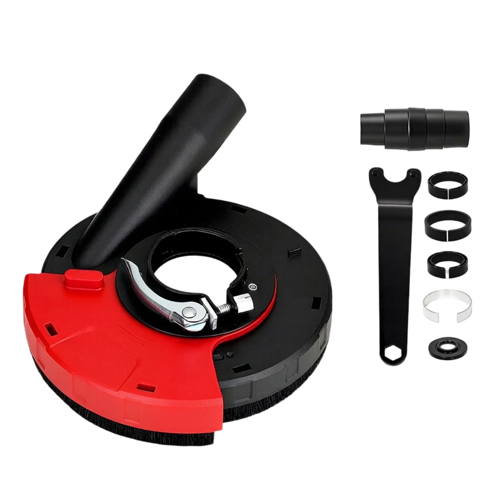 Mekalero B Grinding Cleanup Shroud Accessory With Quick Clamp Mount, Rotatable Cover And Accessory Set For Project Use Tasks Grinder Debris Shroud Grinding Cleanup Quick Clamp Uckle Cover Rotatable Side Debris