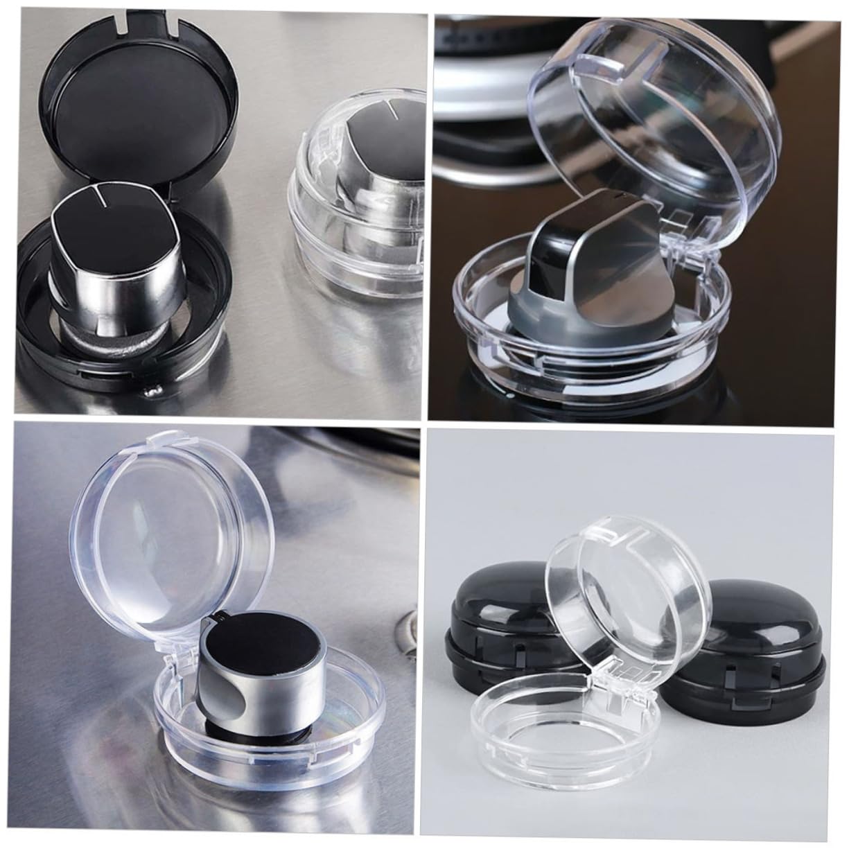 Kisangel Safety Covers for Oven Burner 5pcs Stove Knob Guards Gas Stove Child Proofing Easy to Clean Elegant