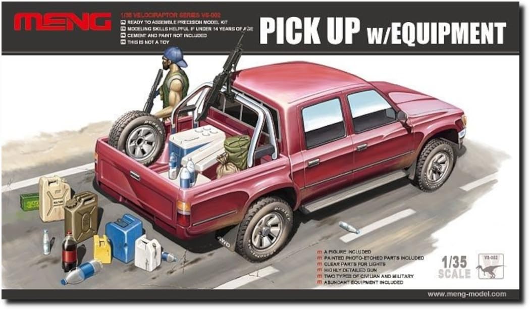 Meng Models 1/35 Dual Cab Toyota Hi-Lux Pickup Truck with M82A1 And M240B Gun... (Japan Import)