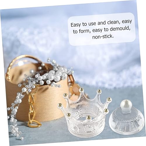 Miniatura 7 de COHEALI Caja de almacenamiento de corona de silicona para niños, molde de resina para niños, moldes de silicona para resina, molde de resina DIY,