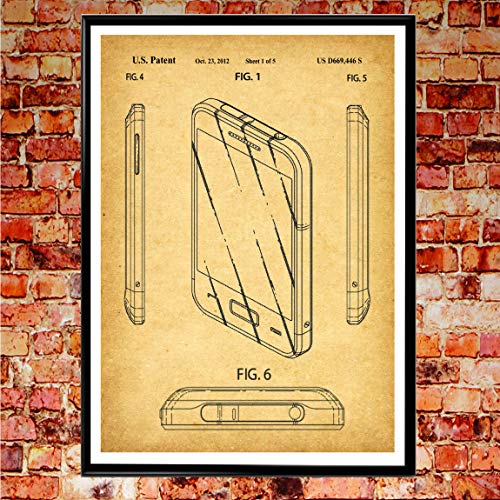 Affiche vintage Samsung Galaxy A3 WallBuddy pour décorer un bureau de geek