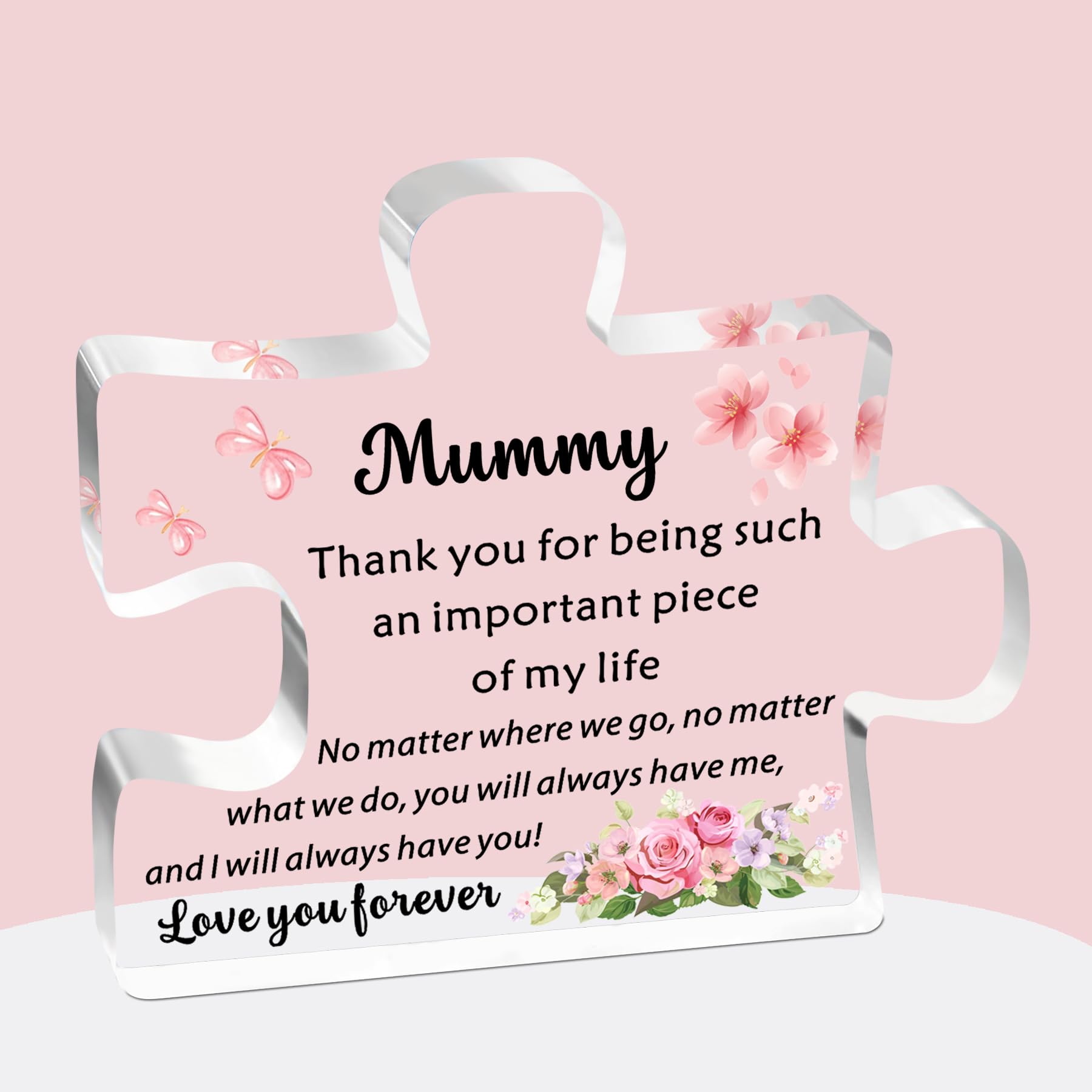 SDOFY Mummy Gifts: Acrylic Plaque Puzzle for Mothers Day & Christmas