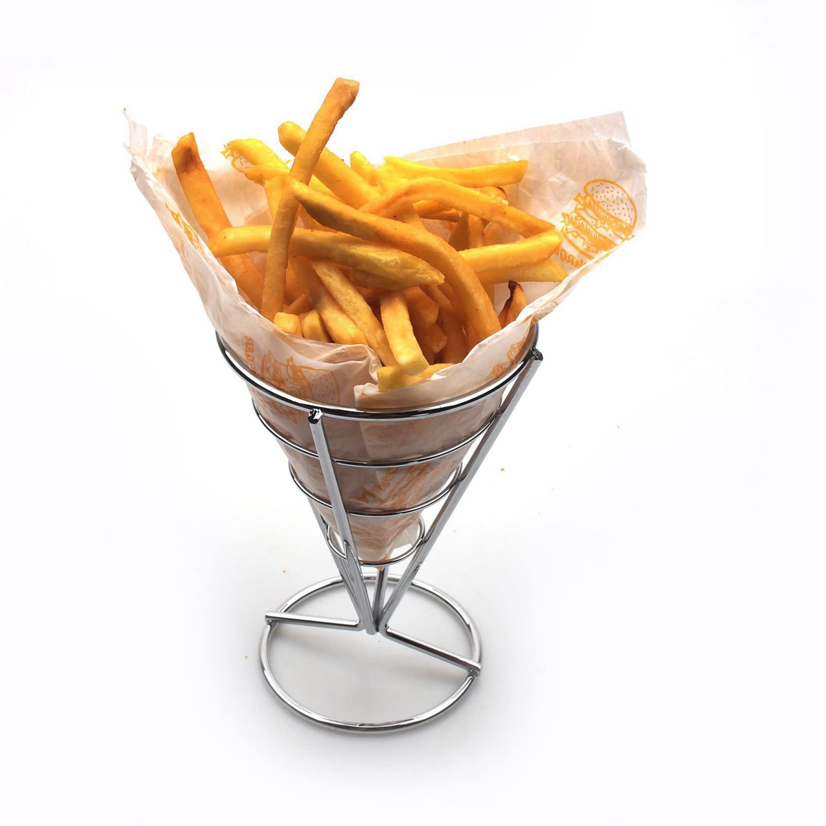 12 Pezzi Fritte Supporto Cono Cesto Portapatatine con Dip Dishe Cono Snack Pollo Fritto Espositore