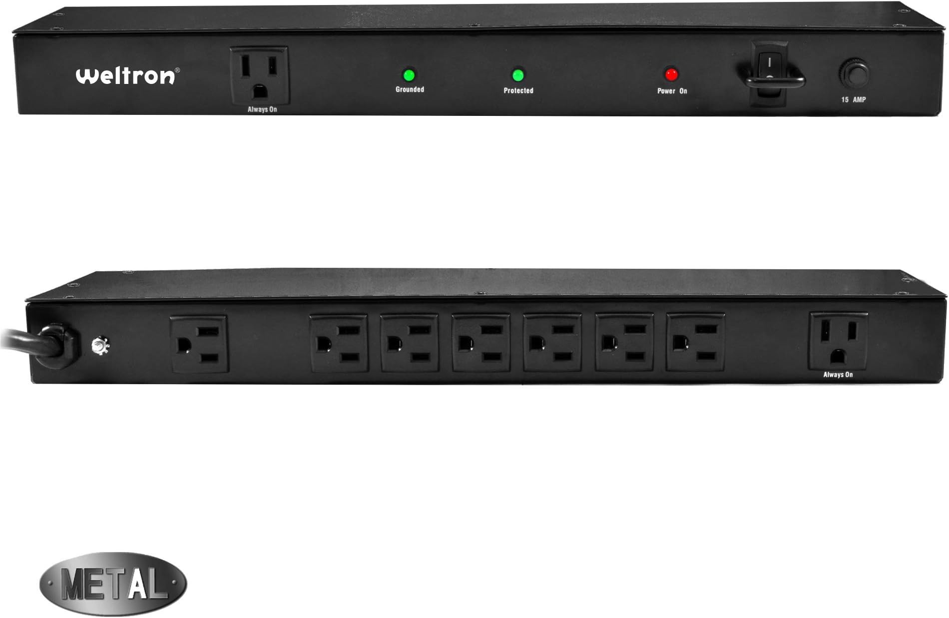 Rack Mountable Surge Protector 15' Black 1U, (WSP-900RM)