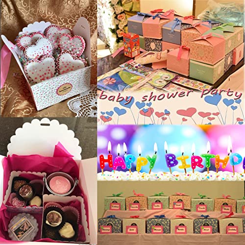 Chilly Gift Boxes, Set Of 12 Decorative Treats Boxes, Cake, Cookies, Goodies, Candy And Handmade Bath Bombs Shower Soaps Gift Boxes For Christmas, Birthdays, Holidays, Weddings (Flower Patterned) #TOP4