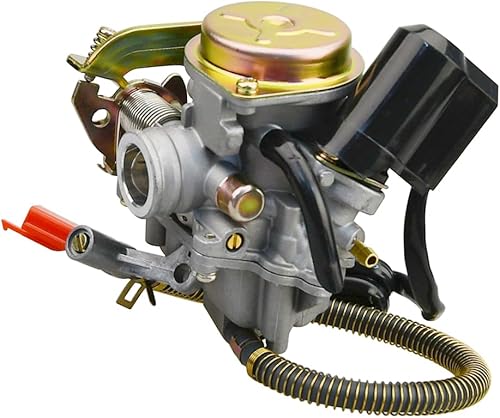 Miniatura 3 de GY6 50CC 49CC Carburador con estrangulador eléctrico para scooter de 4 tiempos, ciclomotor 139QMA 139QMB Taotao Engine PD18J Carb con kit de filtro