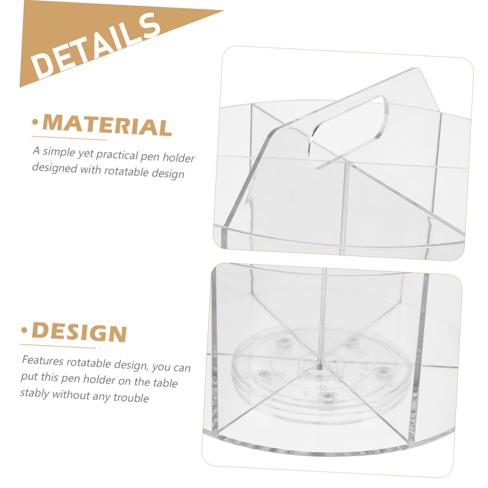 HOMSFOU Porte Stylo Bureau Rotatif Pot à Stylos Organisateur De Bureau Pour Pinceaux De Maquillage