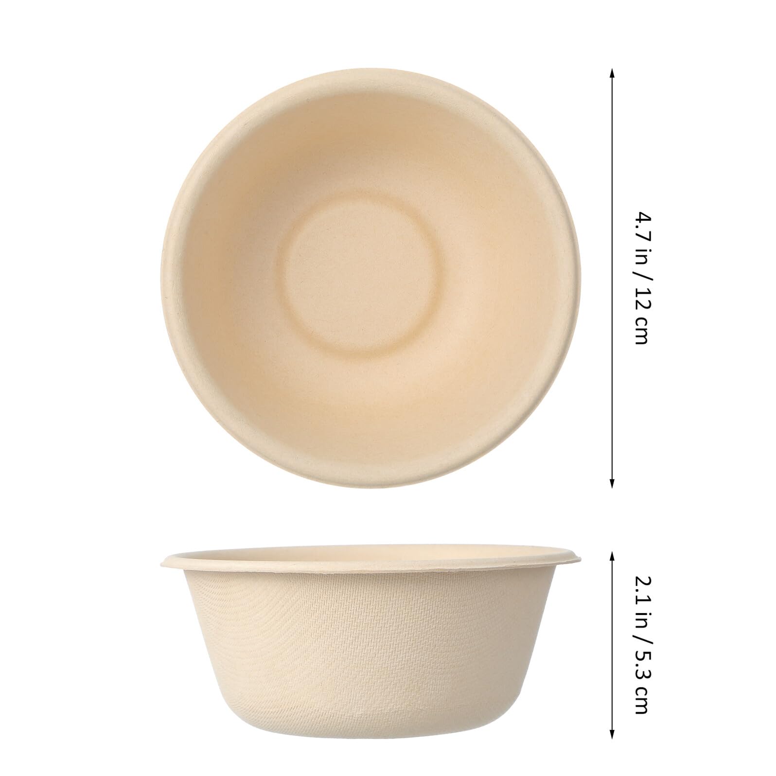 ABOOFAN 200 pezzi Ciotole Carta Compostabili Resistenti per Caldi e Freddi Monouso Ecologiche per Pranzi Feste e Design Antisversamento e Stabile