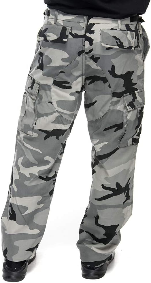 Men's Military BDU Six Pocket Pants (Urban Camo, M)