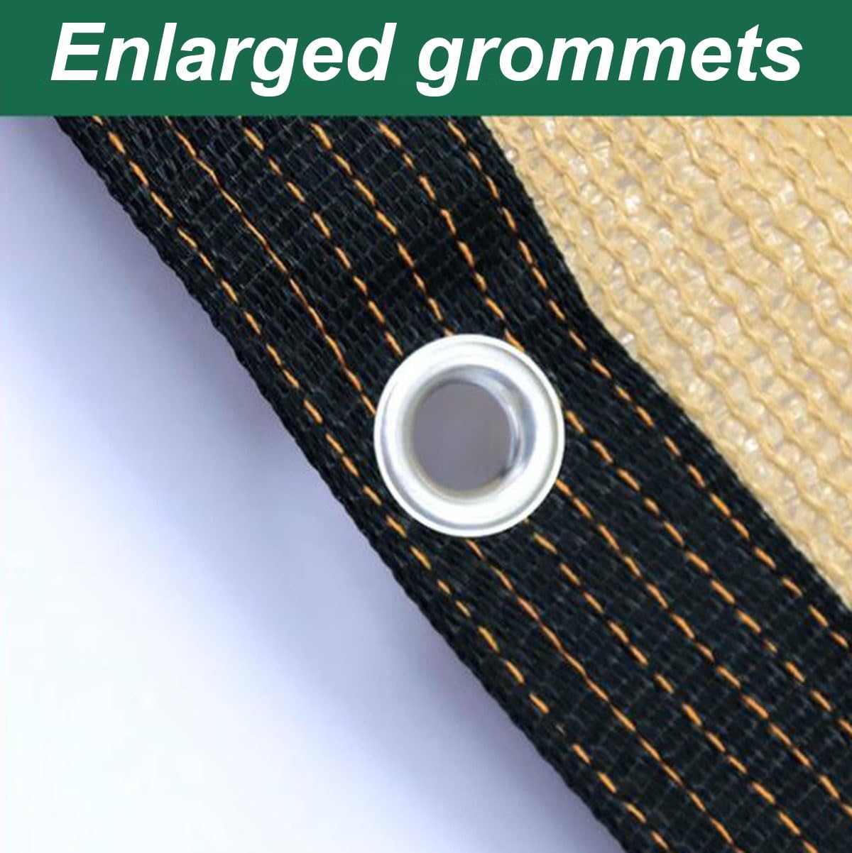 Tenda a vela impermeabile, 6 x 15 m, blocco UV per esterni, con occhielli, perfetta per patio, giardino, campeggio, colore Bei, protezione solare