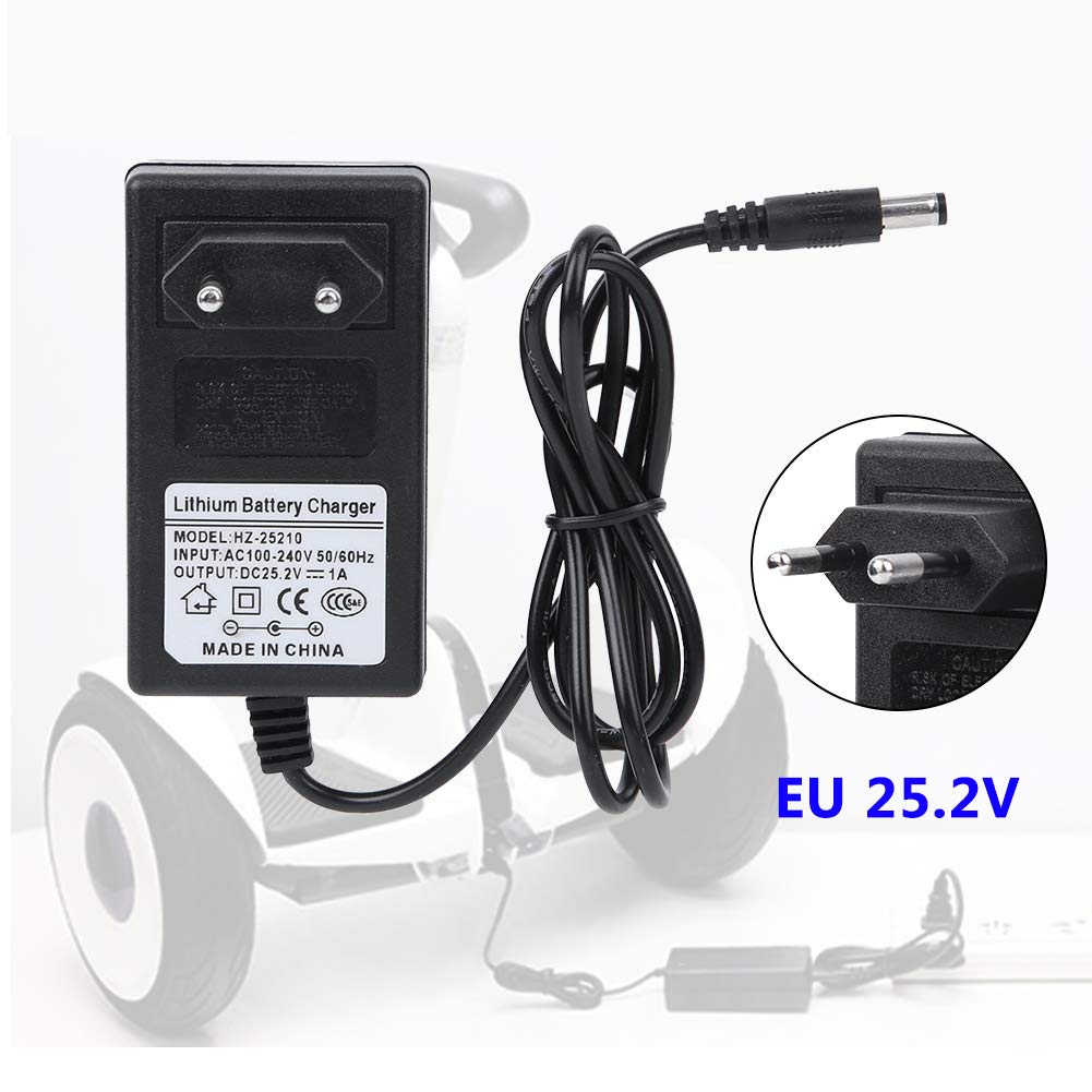 Adapter ładowarki do Masażu, Przenośny Plastikowy Adapter do Pistoletu do Masażu 100-240 V Adapter ładowarki do Masażu Profesjonalny Sprzęt do Masażu Wyposażenie(Norma europejska 25,2 V)