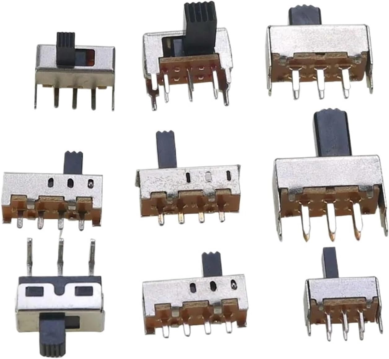 10PCS SS-13F06 SS/SK-22 Slide Switch Slide Gear Fluctuation Band 2/3 File Single Double Horizontal Mini Horizontal Power Supply(Green)