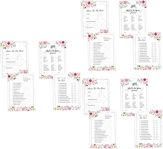 Amosfun 60 Pçs Cartões De Jogo De Aniversário Cartões De Jogo De Casamento Cartões De Jogo De Noiva Adereços De Noiva Cartões De Jogo Comemorativos Jogo De Despedida De Solteira Jogos De