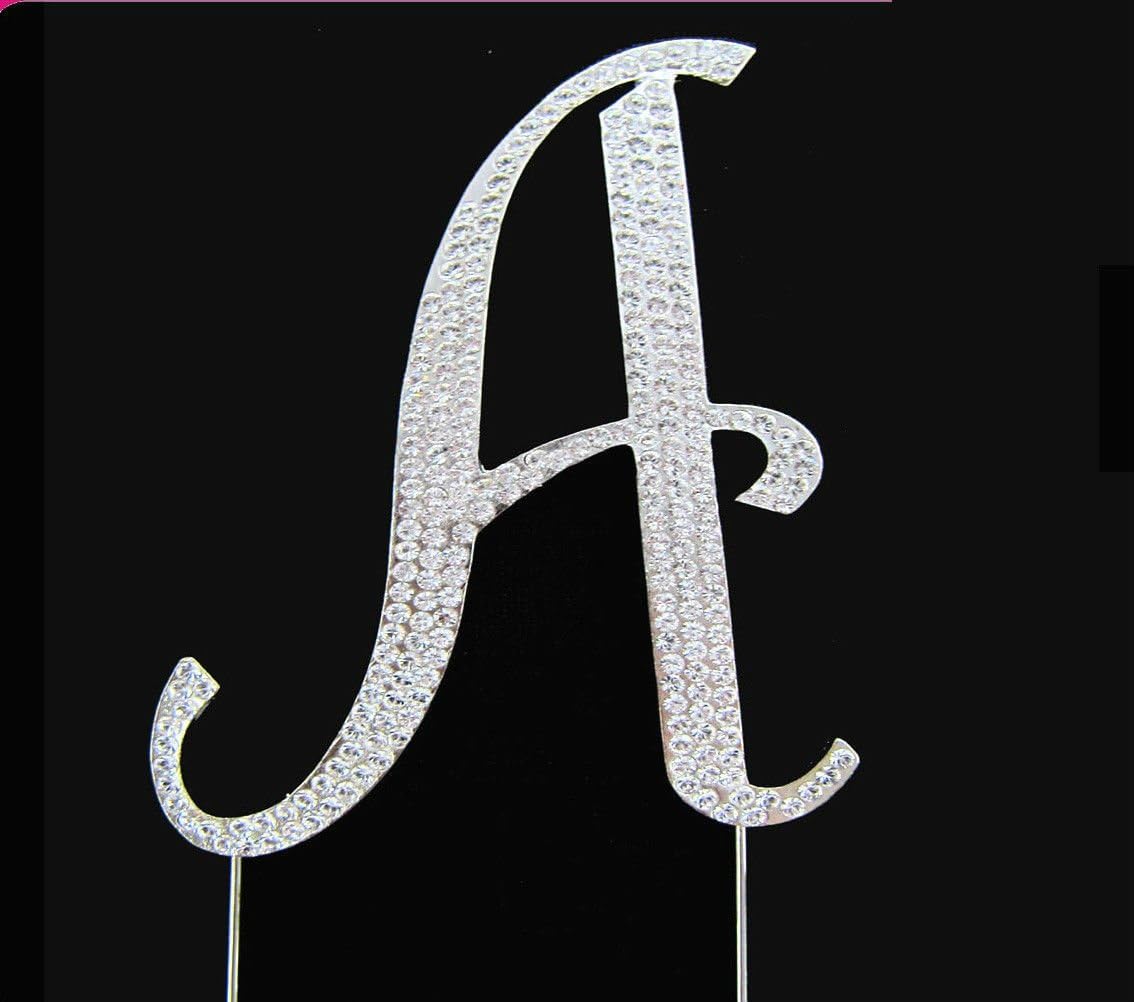 Rhinestone Cake Topper Letter A by other